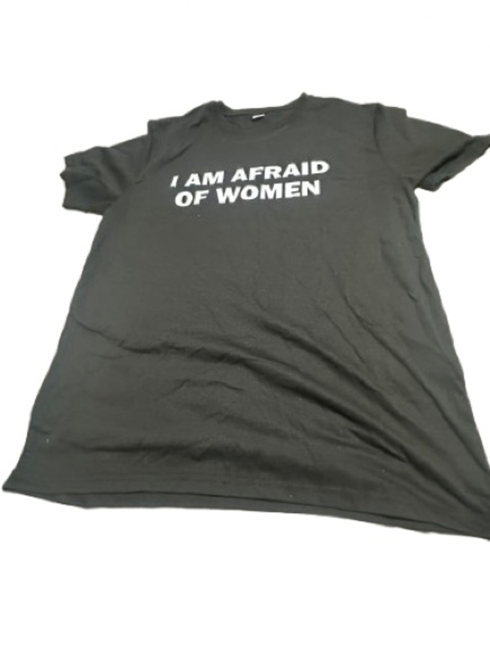 Black Graphic Tee "I AM AFRAID OF WOMEN"